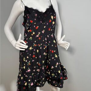 STEVE MADDEN Yasmina Floral Print Georgette Fit & Flare Dress size XL